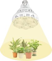 SANSI LED Plantenlamp met Volledig Spectrum voor Kamerplanten, 4.5W Potklemlamp met 4/8/12-uurs Timer, 4 Dimbare Helderheidsniveaus, Geschikt voor Kleine Planten, Wit, 1 Stuk