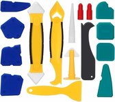 Kit Schraper set – 16 stuks - Kitspatel – Kit Tool – Siliconen Verwijderaar – Kitstrijker – Kitverwijderaar