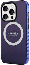 Audi IML Big Logo Back Case (MagSafe Compatible) - Geschikt voor Apple iPhone 15 Pro (6.1") - Blauw