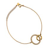 Armband Dames - Goud Dames Armband met Zirkonia - Verguld Armband Dames - Amona Jewelry