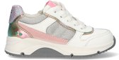 BunniesJR 224480-500 Meisjes Lage Sneakers - Wit/Roze/Multicolor - Leer - Veters