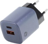 Forcell - Adaptateur - avec connexions USB C et USB A - 3A 33W - Quick Charge 4.0 - Grijs