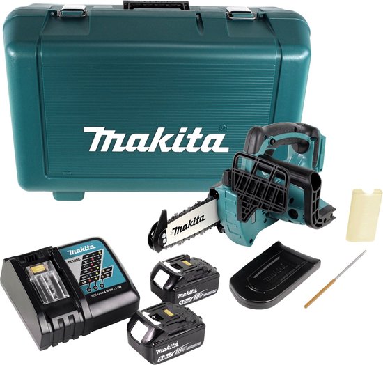 Makita DUC122RTE 18V Li-Ion accu kettingzaag set (2x 5.0Ah accu) in koffer - 115mm — afbeelding 4