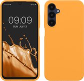 kwmobile telefoonhoesje geschikt voor Samsung Galaxy A25 - Hoesje met siliconen coating - Smartphone case in fruitig oranje