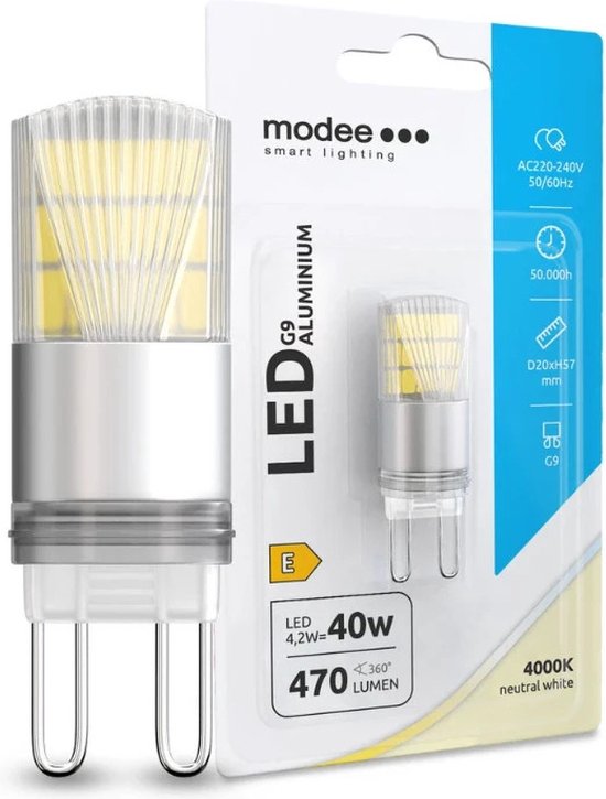 Modee LED Steeklamp G9 | 4.2W 4000K 840 470Lm | 300°