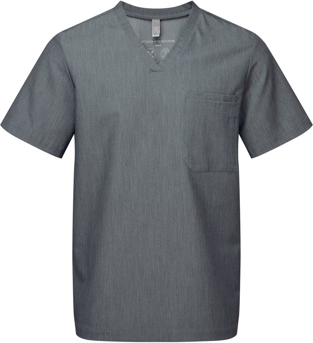 Schort/Tuniek/Werkblouse Heren M Onna Dynamo Grey 42% Polyester, 33% , 19% Viscose, 6% Elasthan
