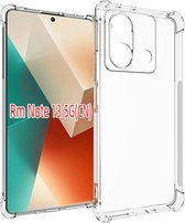 Xiaomi Redmi Note 13 5G Hoesje - MobyDefend Transparante Shockproof TPU Gelcase - Verstevigde Hoeken - Volledig Doorzichtig - GSM Hoesje - Telefoonhoesje Geschikt Voor Xiaomi Redmi Note 13 5G