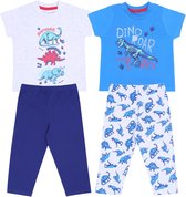 Grijs-blauwe pyjama met dinosaurussen