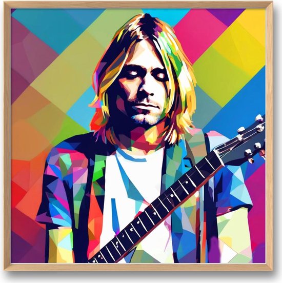 Poster De Kurt Cobain Nirvana - 42 X 60 Cm - Neuf Sous Emballage D'origine