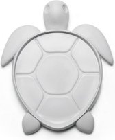 Qualy - Onderzetter "Save Turtle Coaster” W110 × L135 × H19.5 mm 95 gr Onderleggers voor Glazen - Glasonderzetters voor op Tafel - Coasters - Grijs - Material : Recycled RPET