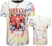 Nirvana Heart Coloured Dip Dye T-Shirt - Officiële Merchandise