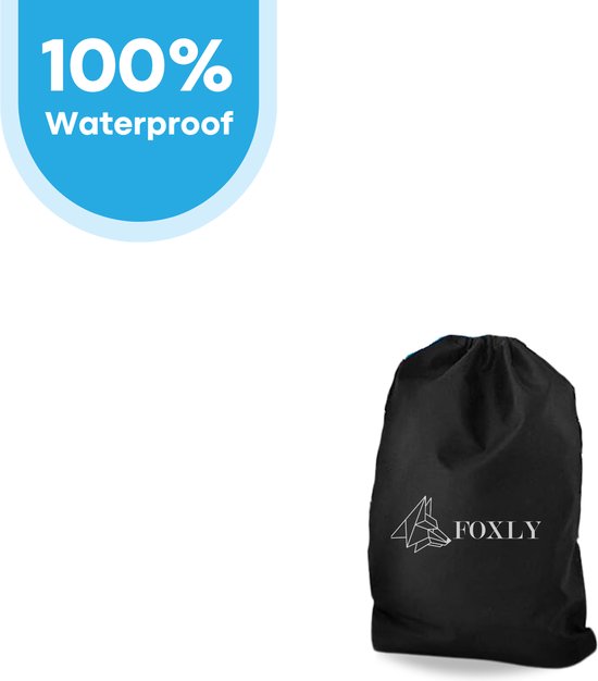 FOXLY® Regen Poncho Unisex met Rits - Fietsponcho - Dames & Heren - Waterdicht - Donkerblauw