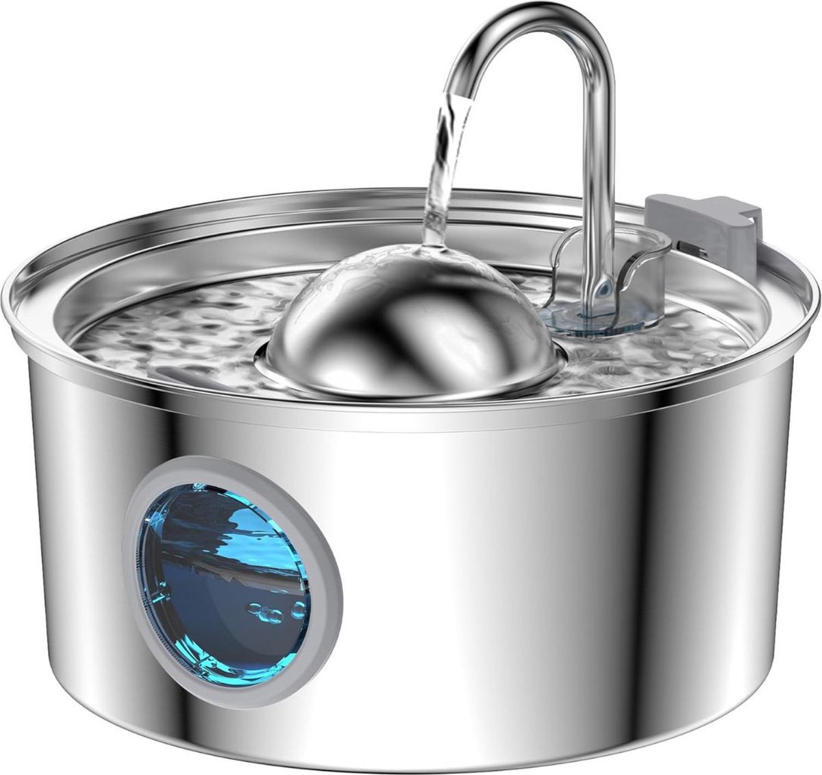 MKSS® Drinkfontein Kat - Kattenfontein - Drinkbak Hond - Waterdispenser 3L - Zilver