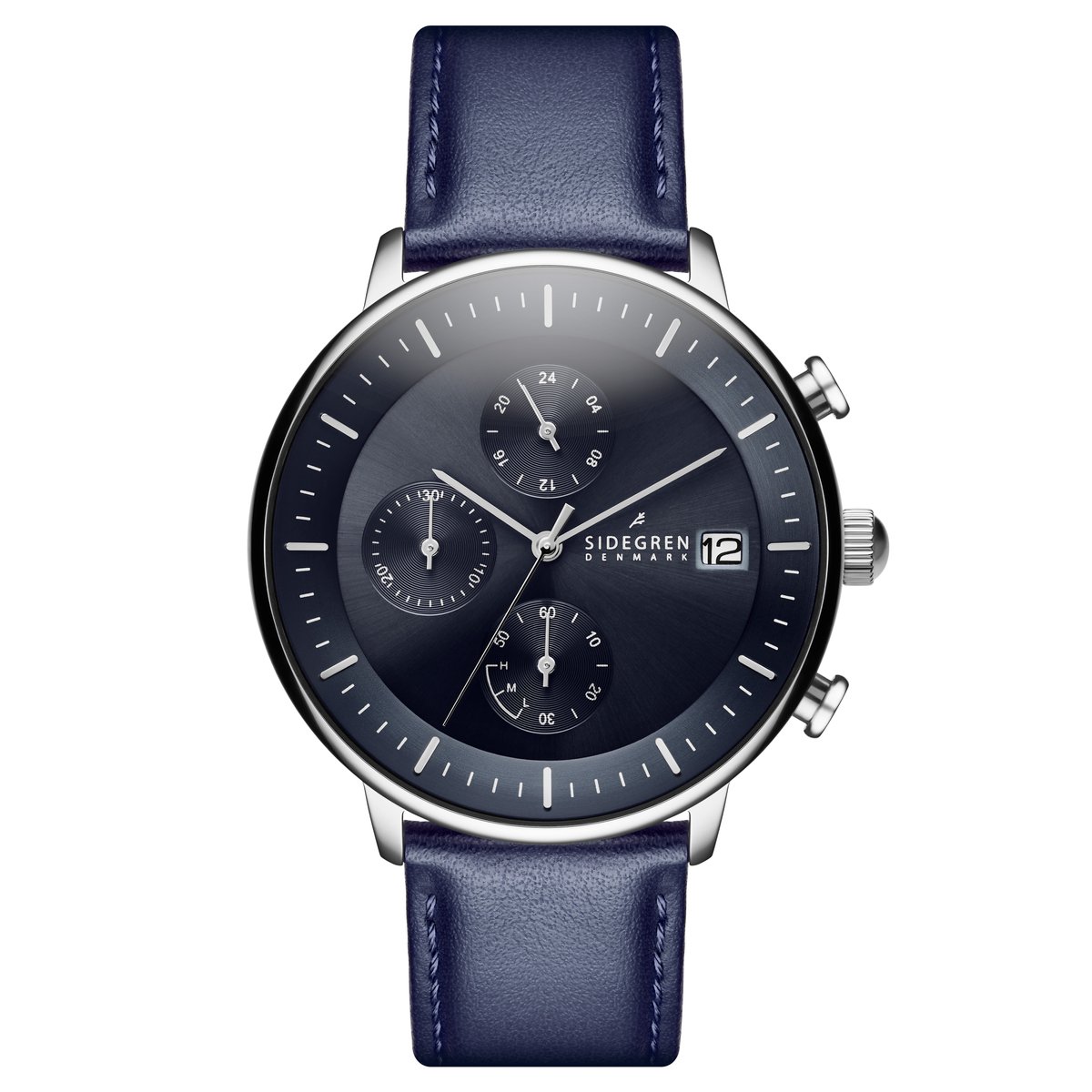 Solis | Blauw Chronograaf Horloge op Zonne-energie