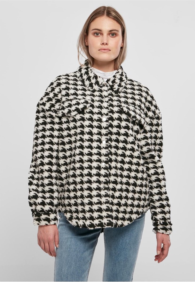 Urban Classics AOP Sherpa Overshirt Blouse L Zwart
