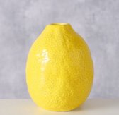 CAPRI LEMON VASE | CITROEN VAAS CAPRI | CITROEN VAASJE | lemon vase | gele vaas in citroen vorm 13 cm