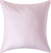 Homescapes Kussensloop 60 x 60 cm met satijnen strepen - Roze, draaddichtheid 330