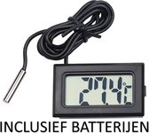 Digitale Thermometer met Meetsonde - Inclussief Batterijen - geschikt voor o.a. koelast, aquarium, zwembad, vriezen etc. - Meetsonde -5ºC - +70ºC - 1 Meter Kabel