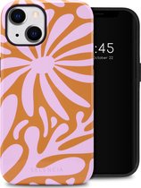 Selencia Hoesje Geschikt voor iPhone 14 Hoesje - Selencia Vivid Backcover - Modern Bloom Pink