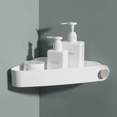 Plastic doucheplank zonder boren, doucheplank, douchemand, wordt geleverd met een kleine ronde haak, douchemanden aan de muur gemonteerd, voor keuken en badkamer, wit