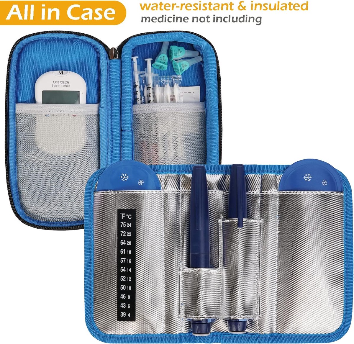 Étui Isotherme CoolMeds Pour Médicaments/insuline - Température 2-8°C - Réf. MGX-077 - Neuf
