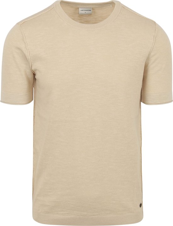 No Excess - Knitted T-Shirt Ecru - Heren - Maat XL - Regular-fit