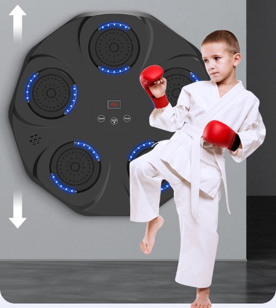 Muzikale Boksen Machine, Smart Bluetooth Music Elektronische Bokser, Wandmontage Muzikale Boksmachine voor thuis, Smart Digital Strike Target (Boxing Machine Adult Gloves