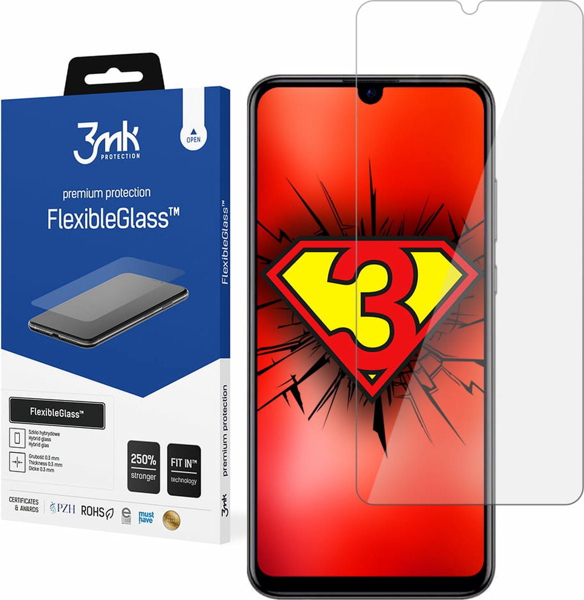 Huawei P30 - 3mk Flexibel Glas