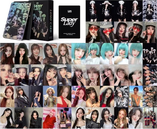 Foto: Kpop idol 55pcs box g i dle 2nd album super lady laser photocard fotokaarten 