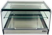 HCB® - Professionele Horeca Opzet koelvitrine - 118 liter - 230V - RVS / INOX Gebaksvitrine - 69x88x40 cm (BxDxH) - 42 kg