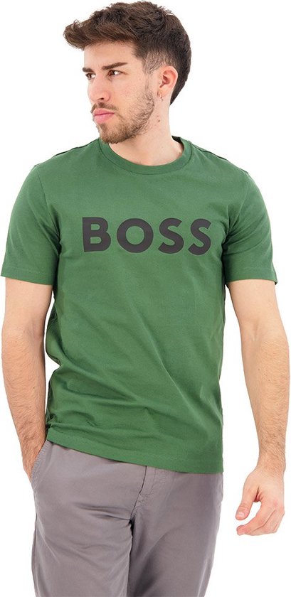 Boss Tiburt 354 10247153 T-shirt Met Korte Mouwen Groen XL Man