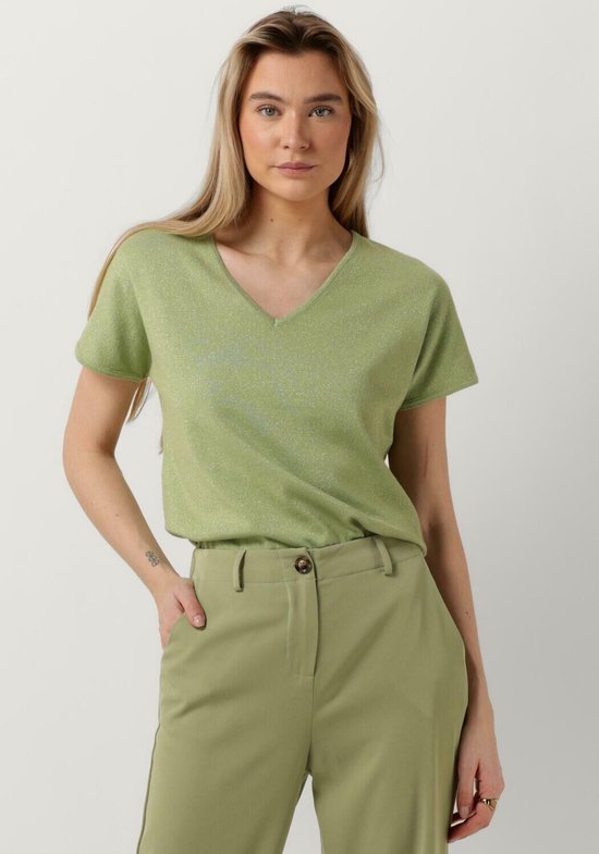 Ydence Knitted Top Sammy Tops & T-shirts Dames - Shirt - Groen - Maat XXL