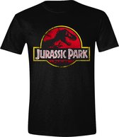 Jurassic Park - T-shirt avec logo en détresse - Grand