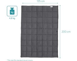 Verzwaringsdeken - 8KG - Zware deken - Glasparels - Polyester - Ademend