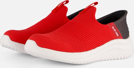 "Skechers Ultra Flex 3.0 - Chaussures à enfiler Smooth Step Garçons - Rouge ; Zwart - Taille 32"