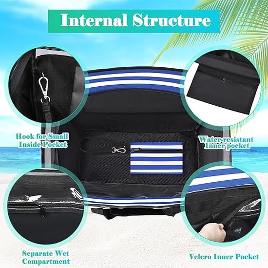 EVEOUT Sac à Main Pour Femme Avec Multi Poches Grand Sac à Bandoulière Fourre-Tout Hobo Sacs Pour L'école De Voyage Shopping Et Travail (Bleu Marine