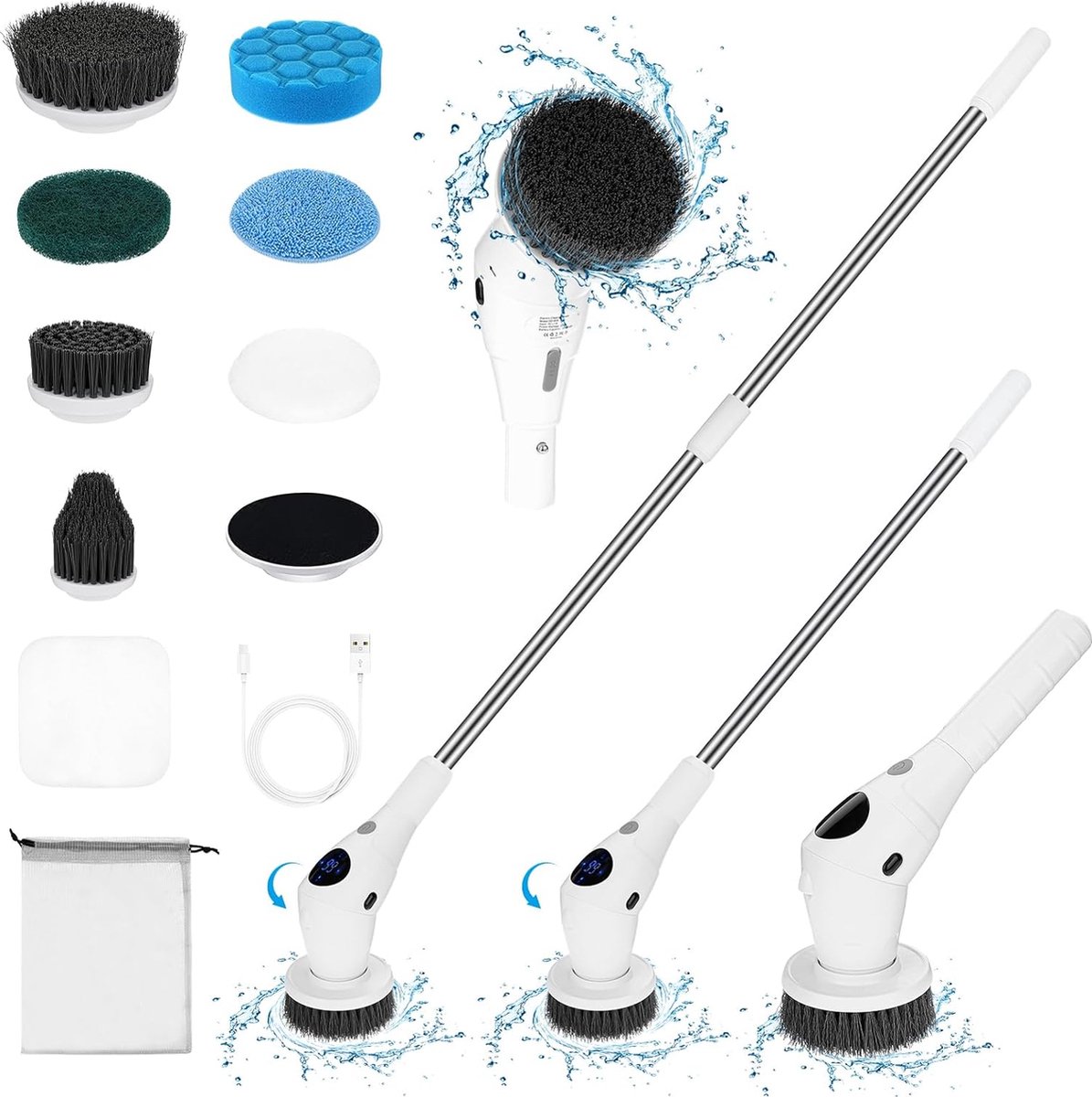 Goedkoopste Elektrische Schoonmaakborstel - Elektrische Schrobborstel - Electrische Schoonmaakborstel - Elektrische Scrubber - Elektrische Afwasborstel