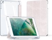 Dux Ducis - Tablet hoes geschikt voor Apple iPad 9.7 (2017/2018) - Unid Tri-fold Case - Met Pencilhouder en Auto/Wake Functie - Roze