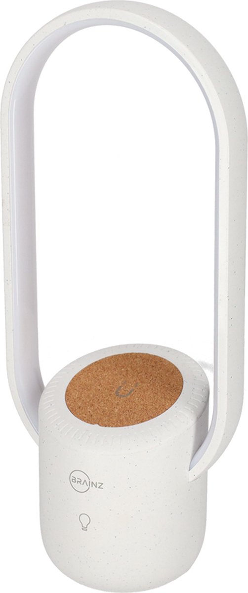 BRAINZ Draadloze tafellamp Sef - USB-C Lader - Draadloze oplader - Ovaal - Wit