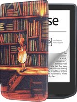 Case2go - Housse pour liseuse adaptée au PocketBook Verse / Pro - Sleepcover - Fonction Auto/Wake - Fermeture magnétique - Bibliothèque