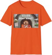EK MERCH - Bier Hier! - MAAT S (Maat S-2XL beschikbaar) - EK Voetbal 2024 - T shirts - Unisex T-shirt - Oranje shirts - Support Nederland met dit Voetbal shirt
