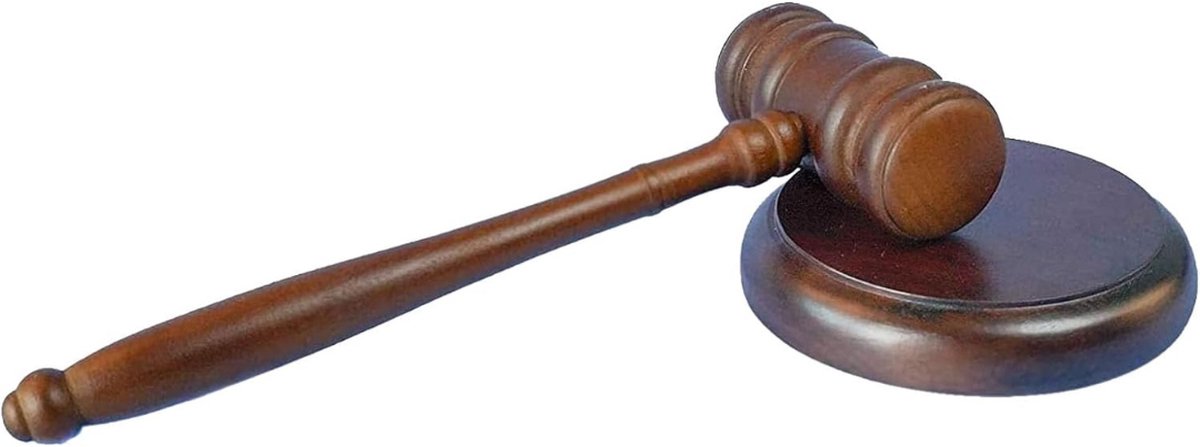 Voorzittershamer - Houten Hamer - Voorzittershamer Met Slagblok - Veilinghamer