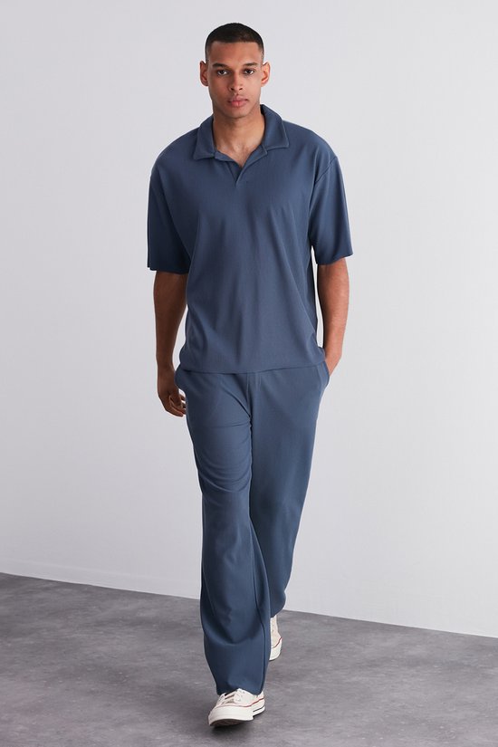 Trendyol TMNSS23EA00013 Volwassenen Mannen - Indigo - M