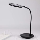 Loeplamp met LED Verlichting - Bureau Loeplamp - Zwart - 60 LED - Oplaadbaar