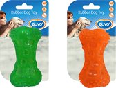 Duvoplus - Speelgoed Voor Dieren - Hond - Tpr Bone Squeaky 9,5cm Oranje/groen - 1st
