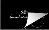 KitchenYeah® Inductie beschermer 83x52 cm - Quotes - Coffee (noun) survival juice - Spreuken - Koffie definitie - Koffie - Kookplaataccessoires - Afdekplaat voor kookplaat - Inductiebeschermer - Inductiemat - Inductieplaat mat