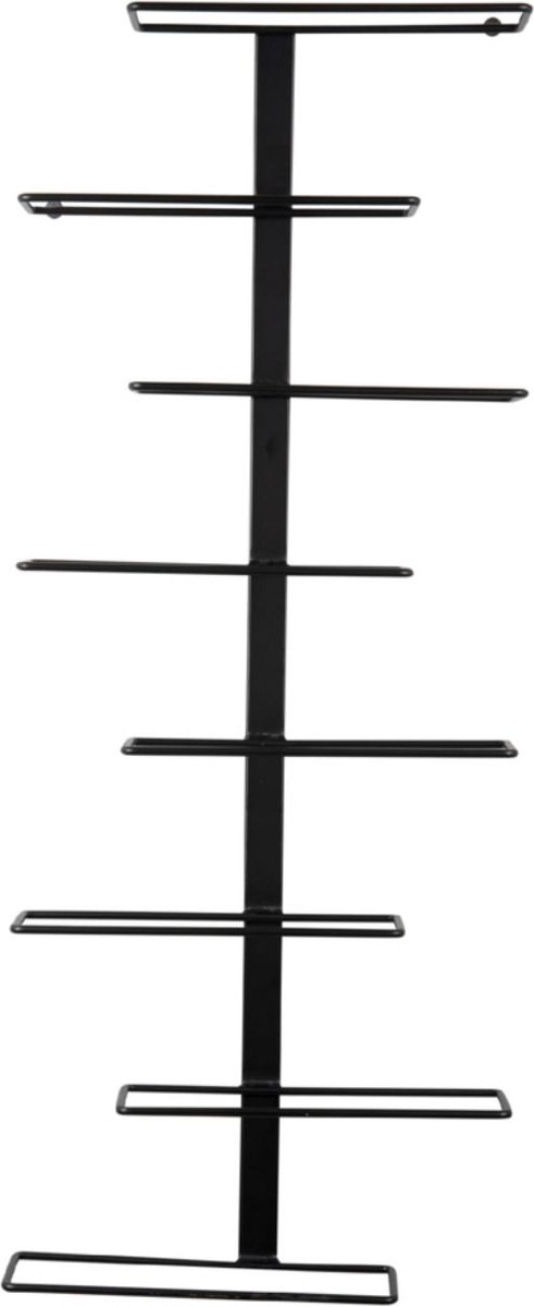 Present Time Wijnrek Float - Zwart - 32.5x9.5x80.5cm - IJzer - Voor aan de Muur - 8 Flessen - Modern — cadeau in Wonen & Interieur - foto 4