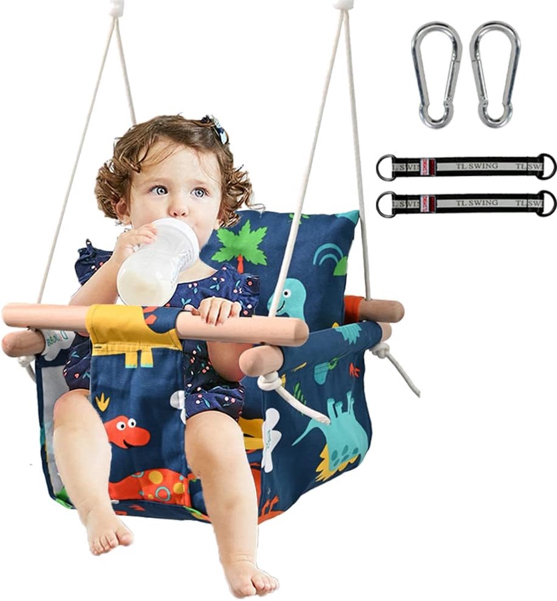 Goedkoopste Kinderschommel met kussen, babyschommel voor binnen, houten schommel voor baby's, outdoor, schommel, tuin, peuters, babyschommel, kinderschommel, hout, schommel voor kinderen, indoor,
