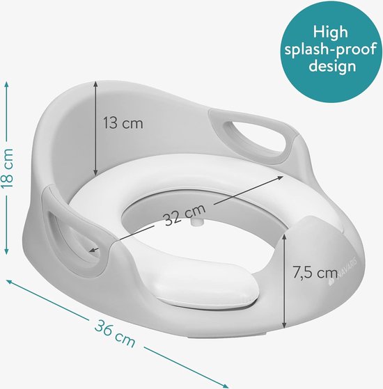Nattou 3-in-1 babypotje - pot kruk toiletbril voor kinderen - gemakkelijk te leren op het toilet - ca. 34 cm - vanaf ca. 18 maanden tot ca. 4 jaar - verzorging, kunststof, lichtbeige