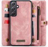 CaseMe 008 2-in-1 Book Case & Back Cover met Portemonnee - Geschikt voor Samsung Galaxy A35 Hoesje - Pink